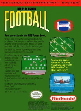 NES Play Action Football (USA) box cover back